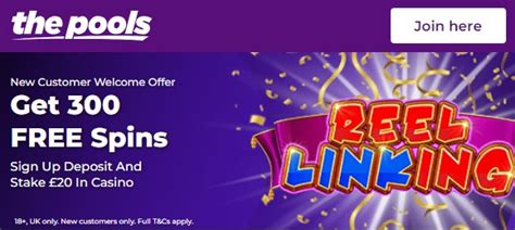 the pools free spins|The Pools Casino Sign.
